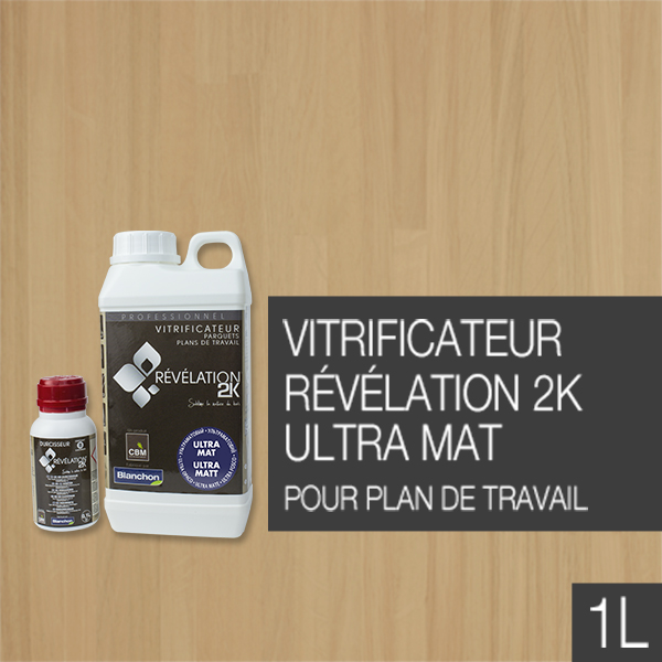 Vitrificateur Plan de Travail REVELATION-2K Effet Nature (Invisible) 1L  Blanchon